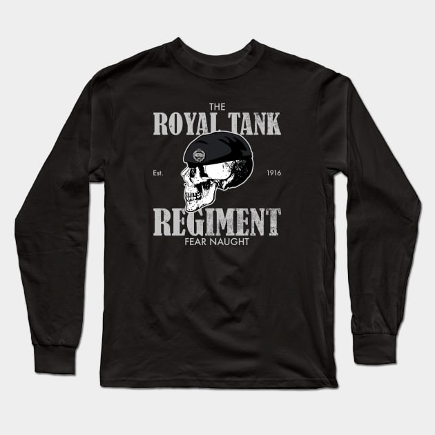 The Royal Tank Regiment (distressed) Long Sleeve T-Shirt by TCP